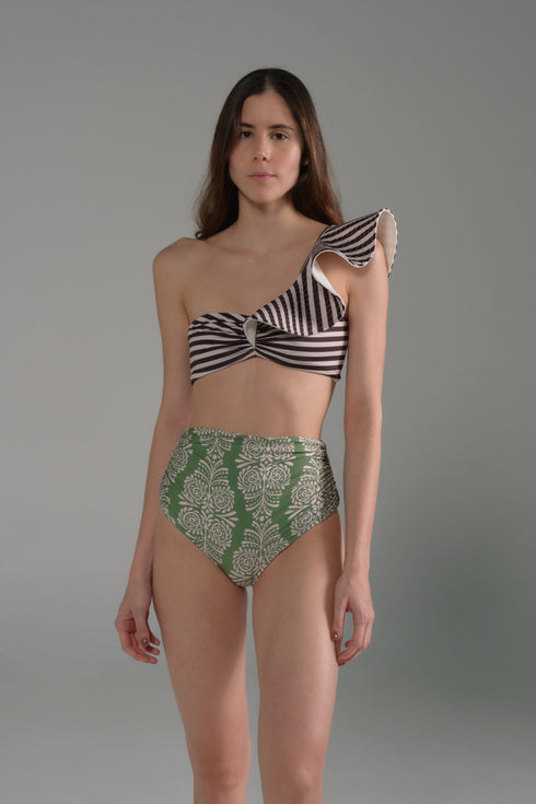 Victoria Vintage Bottom / Green Arabesque